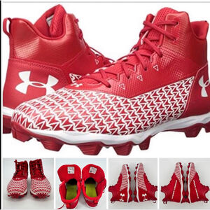 Under Armour UA Hammer MC Athletic Cleats Size 12 Men’s Football Red White
